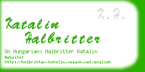 katalin halbritter business card